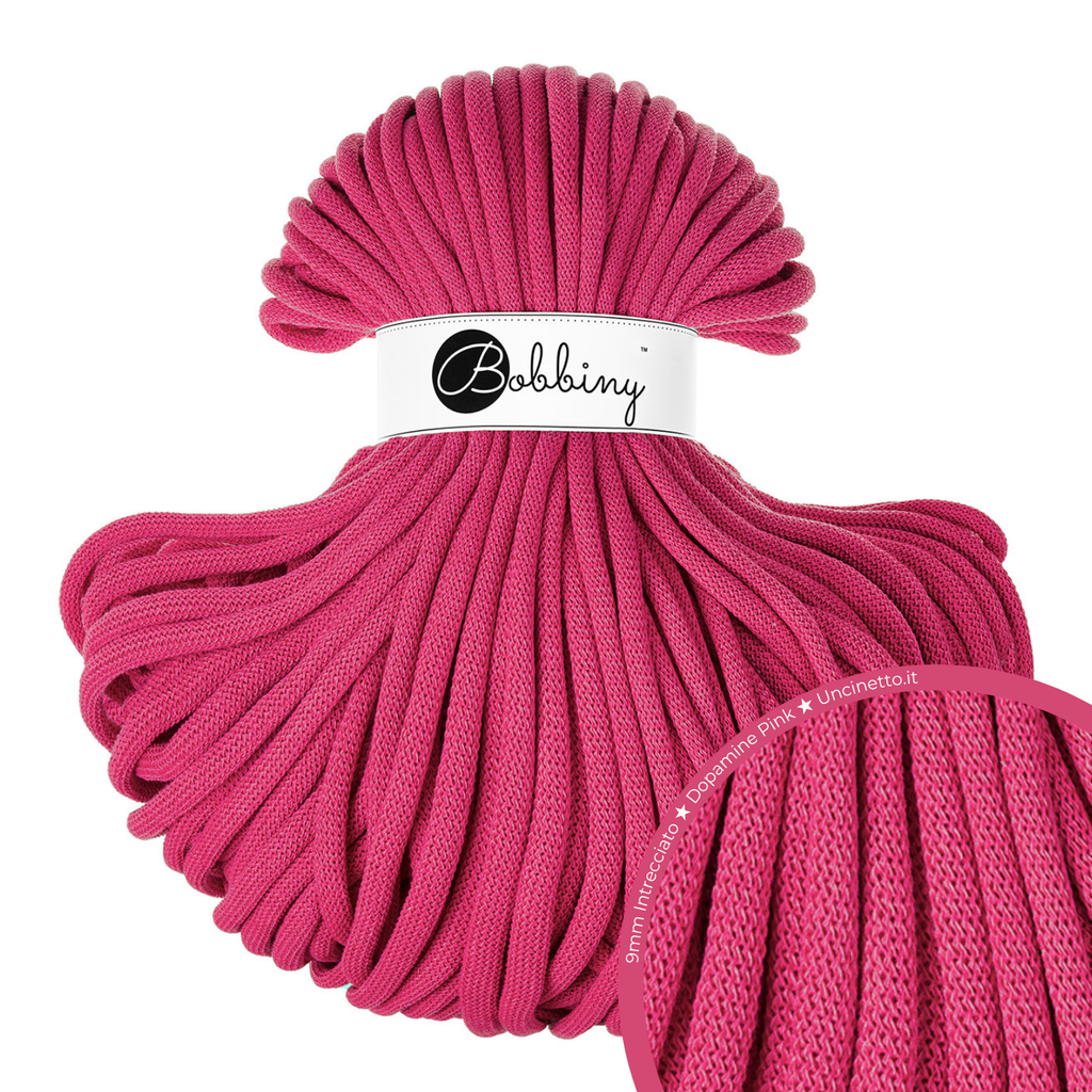 Bobbiny Intrecciato 9mm JUMBO - Dopamine Pink (Rosa Dopamina)
