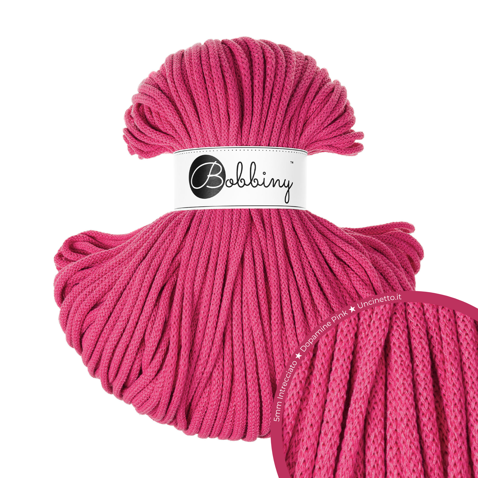 Bobbiny Intrecciato (Braided) 5mm PREMIUM - 100m