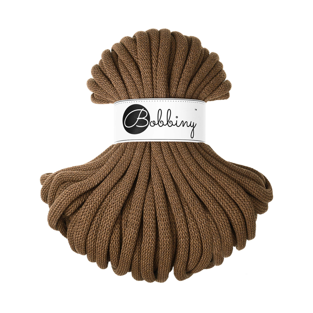 30 Metri - Bobbiny Intrecciato 9mm JUMBO - Nut Brown (Marrone Nocciola)