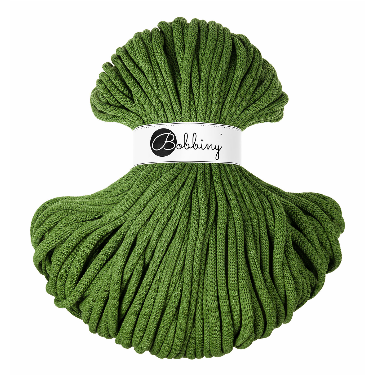 Bobbiny Intrecciato 9mm JUMBO - Moss Green (Verde Muschio)