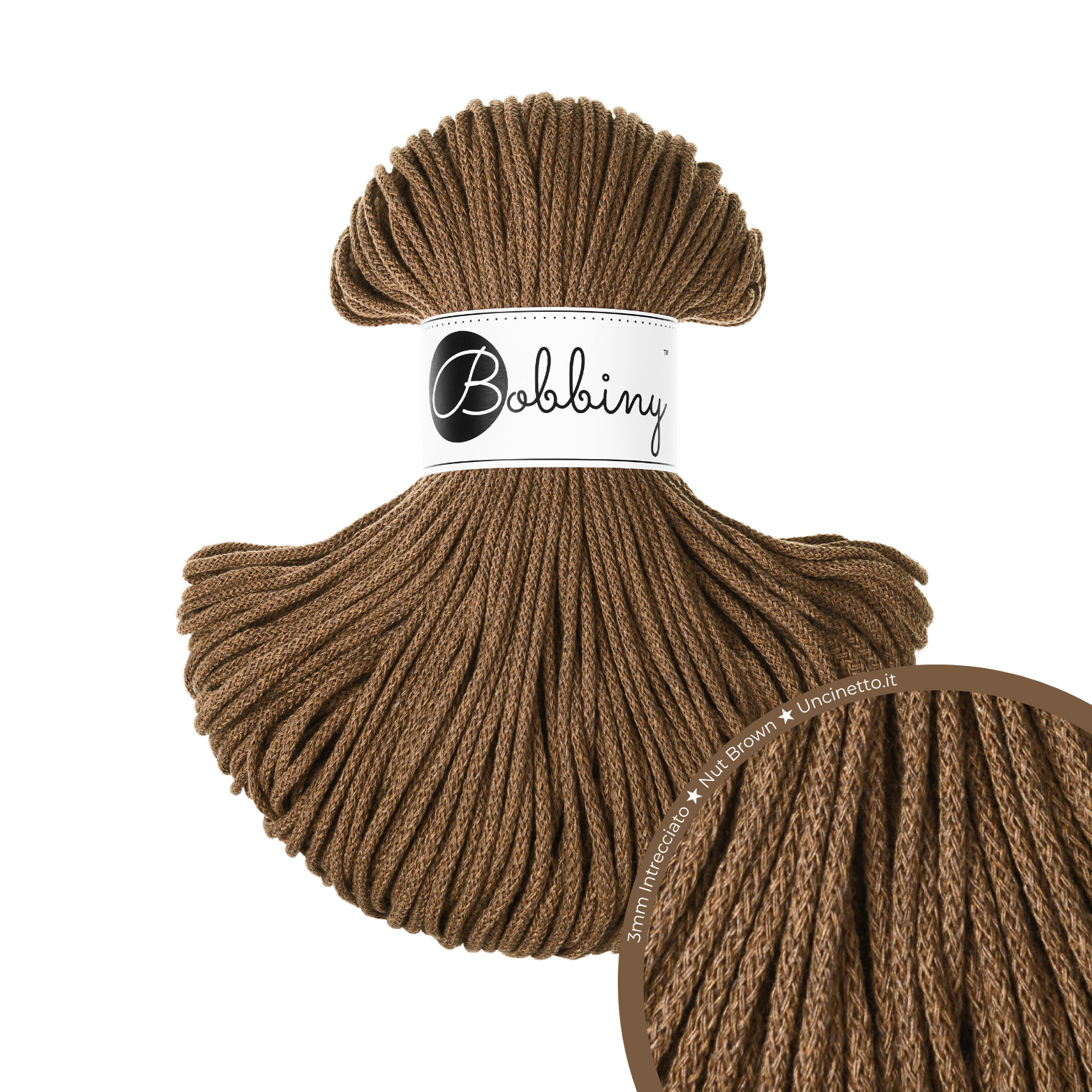 Bobbiny Intrecciato (Braided) 3mm JUNIOR - 100m