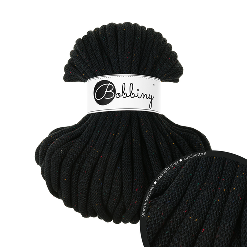 30 Metri - Bobbiny Intrecciato 9mm JUMBO - Midnight Dust (Polvere di Mezzanotte)
