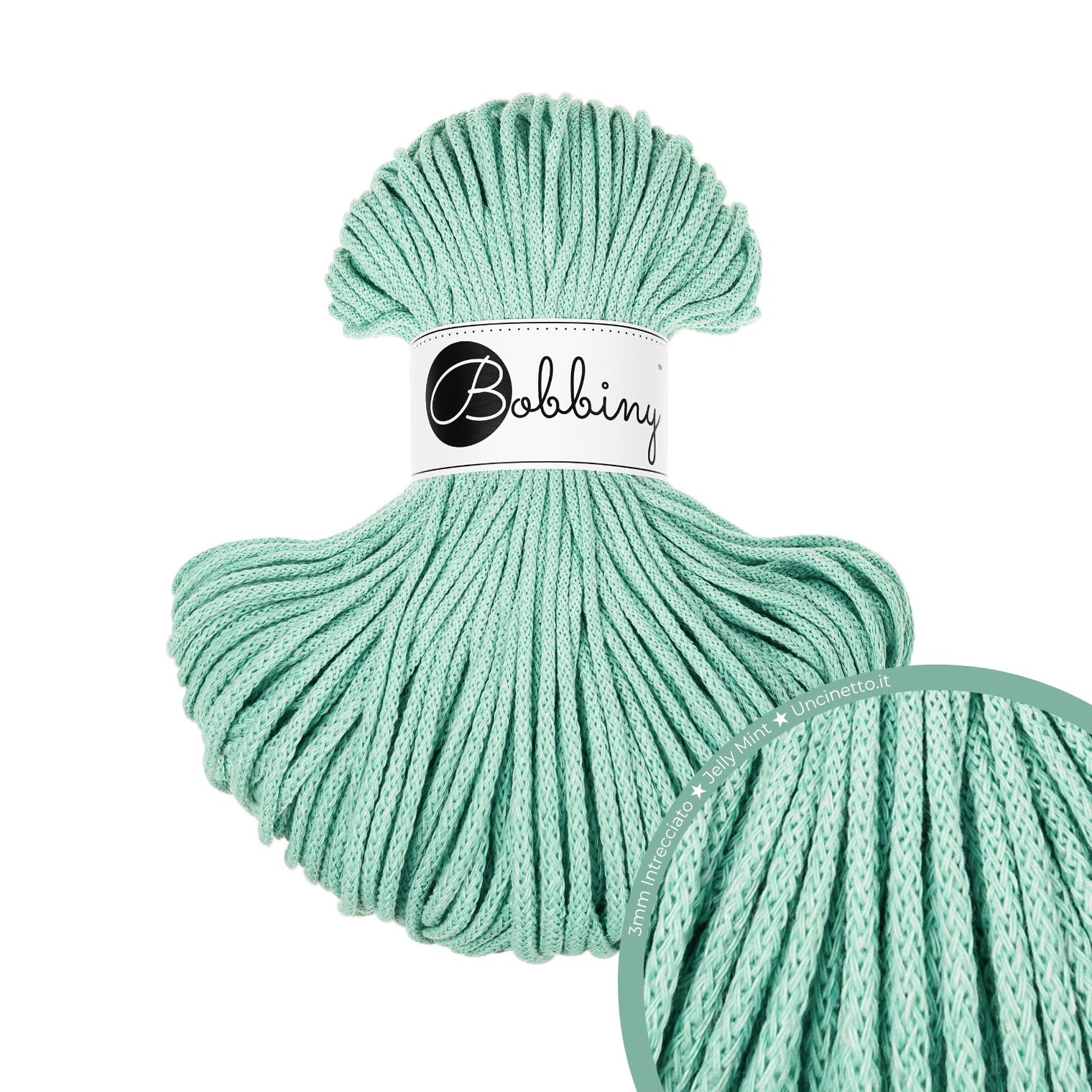 Bobbiny Intrecciato (Braided) 3mm JUNIOR - 100m