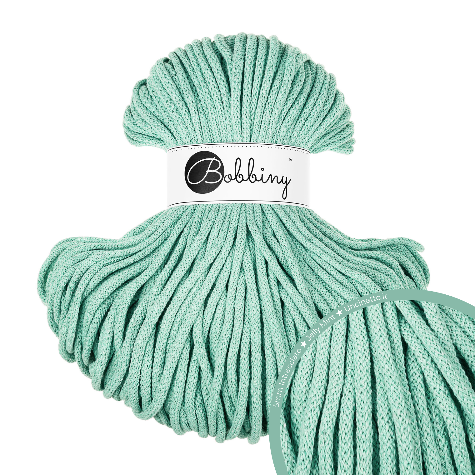 Bobbiny Intrecciato (Braided) 5mm PREMIUM - 100m