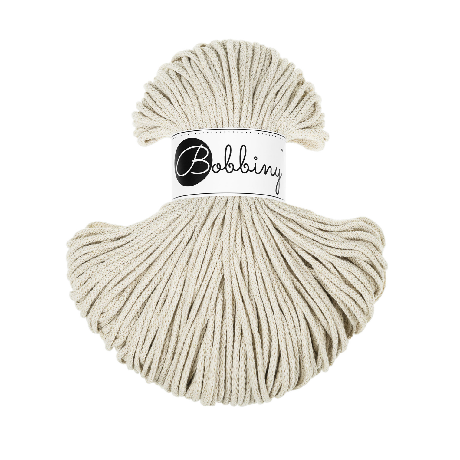 Bobbiny Intrecciato 3mm JUNIOR - Cashmere Beige (Beige Cashmere)