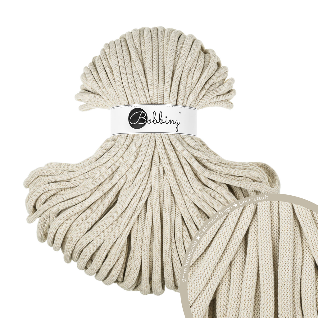 Bobbiny Intrecciato 9mm JUMBO - Cashmere Beige (Beige Cashmere)