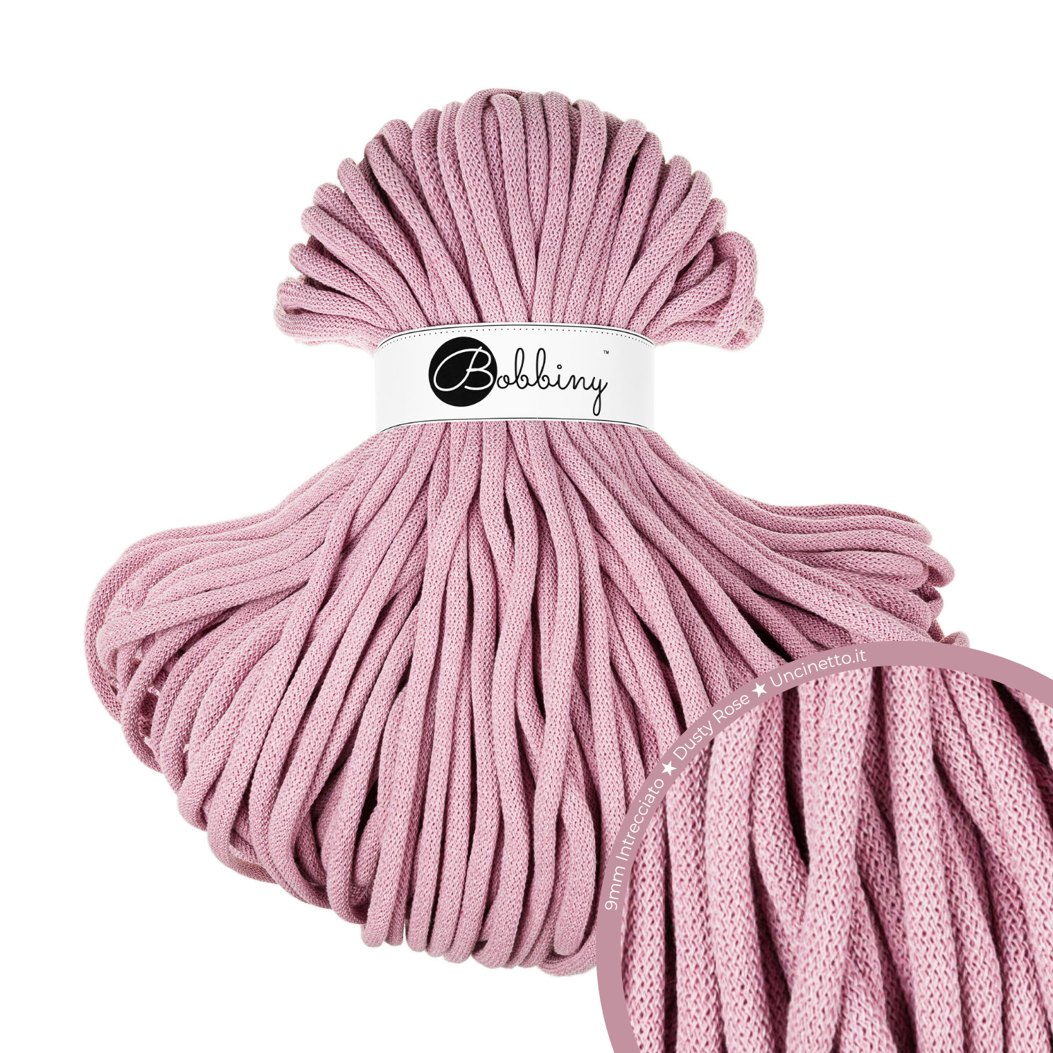 Bobbiny Intrecciato (Braided) 9mm JUMBO - 100m