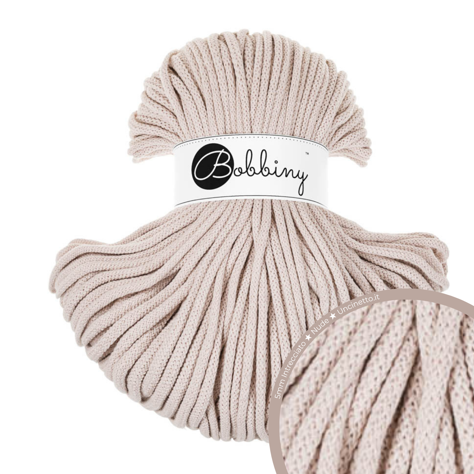 Bobbiny Intrecciato (Braided) 5mm PREMIUM - 100m