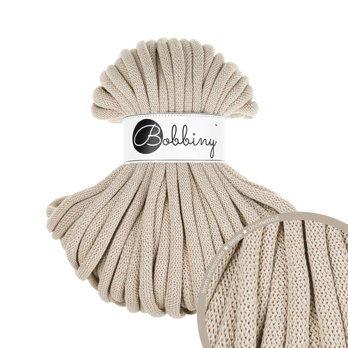 30 Metri - Bobbiny Intrecciato 9mm JUMBO - Beige (Beige)