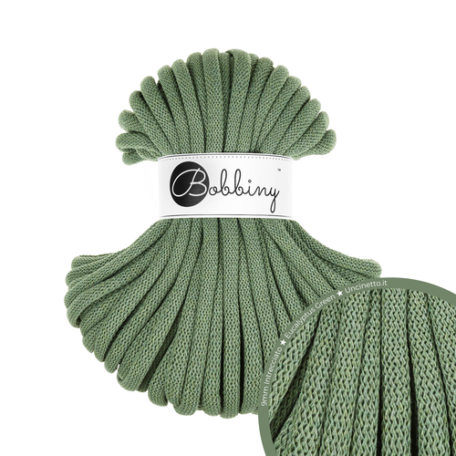 30 Metri - Bobbiny Intrecciato 9mm JUMBO - Eucalyptus Green (Verde Eucalipto)