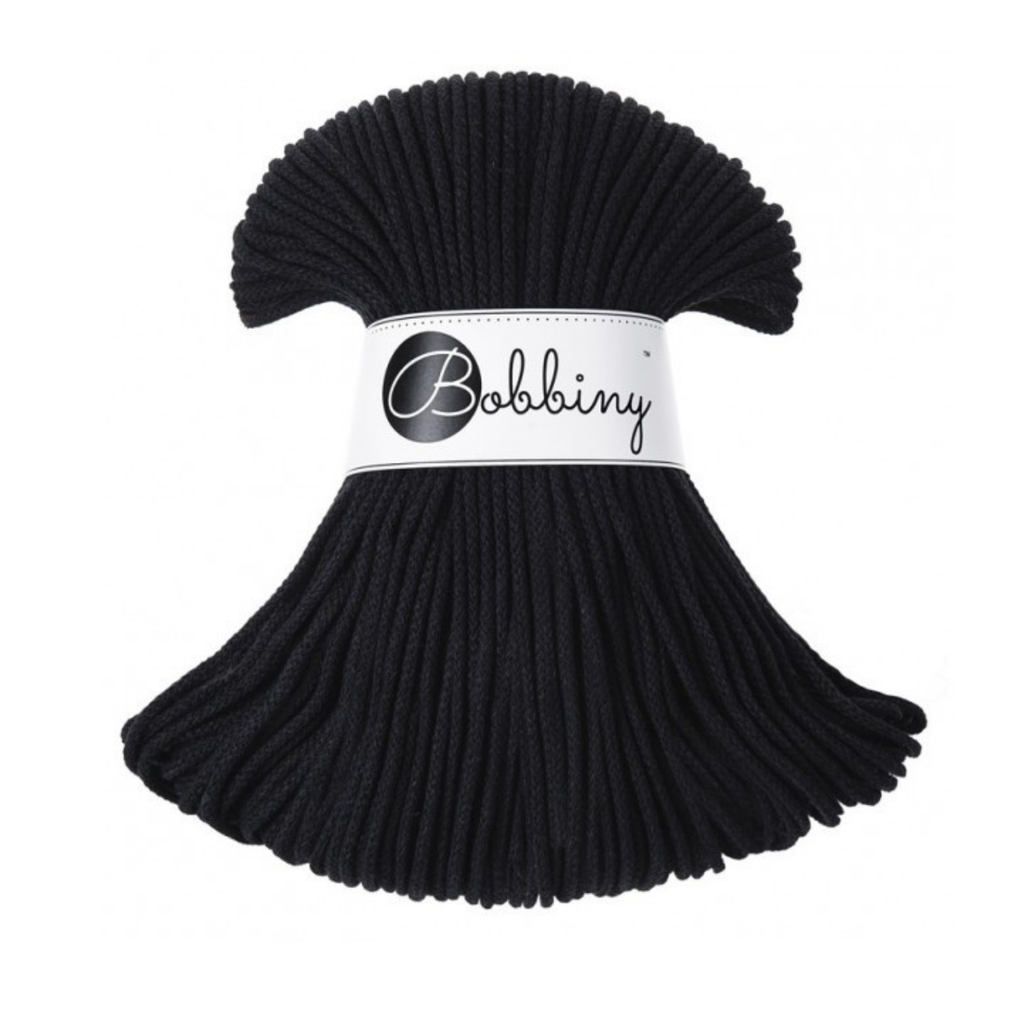 Bobbiny Intrecciato 3mm JUNIOR - Black (Nero)