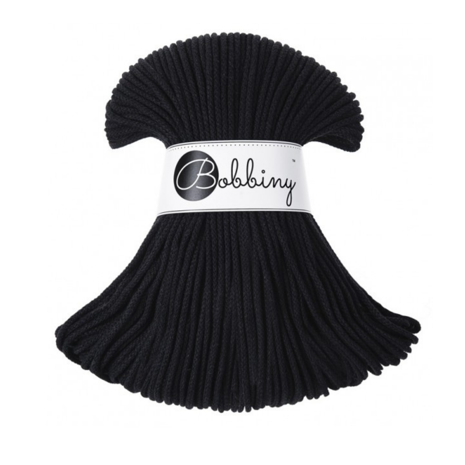 Bobbiny Intrecciato 3mm JUNIOR - Black (Nero)