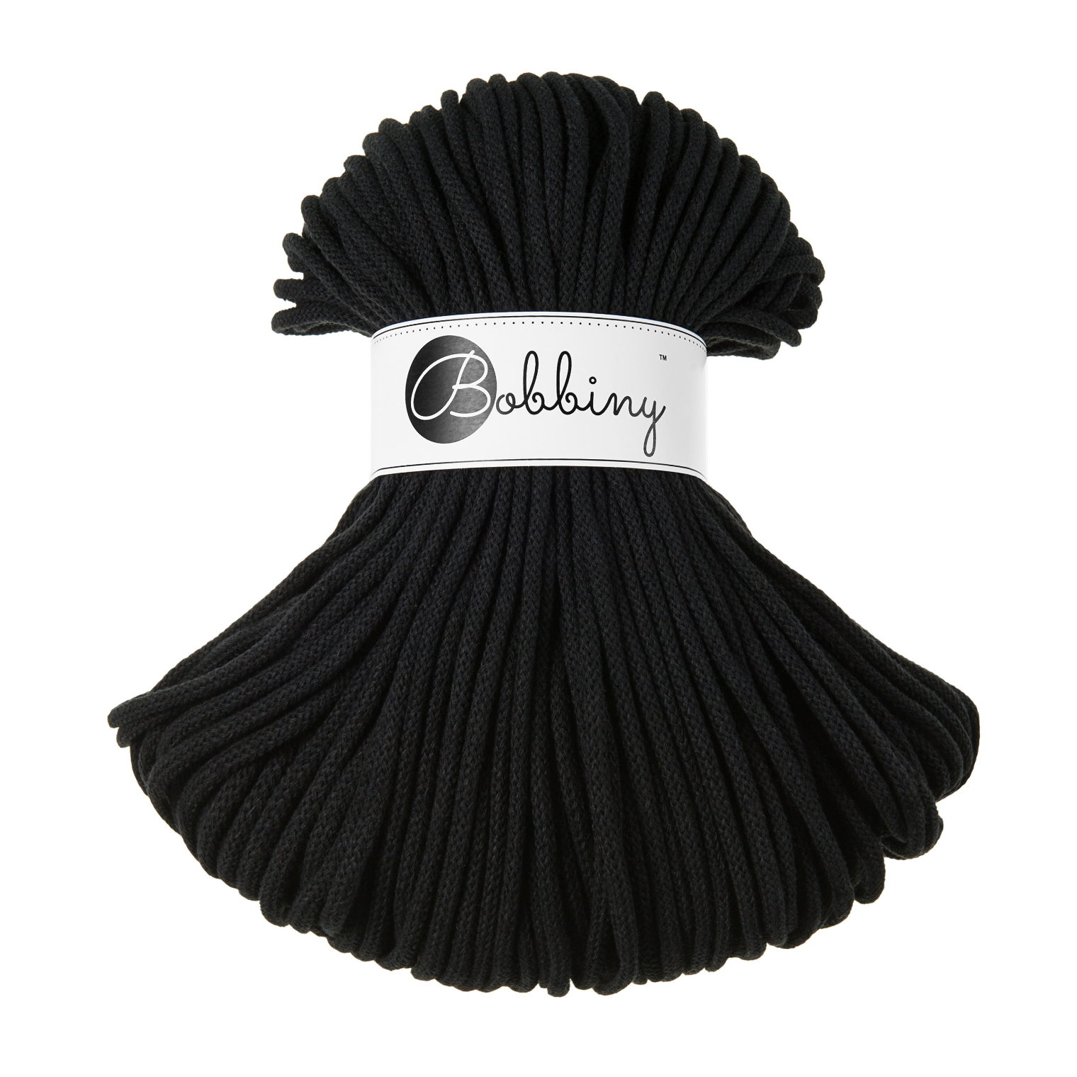 Bobbiny Intrecciato 5mm PREMIUM - Black (Nero)