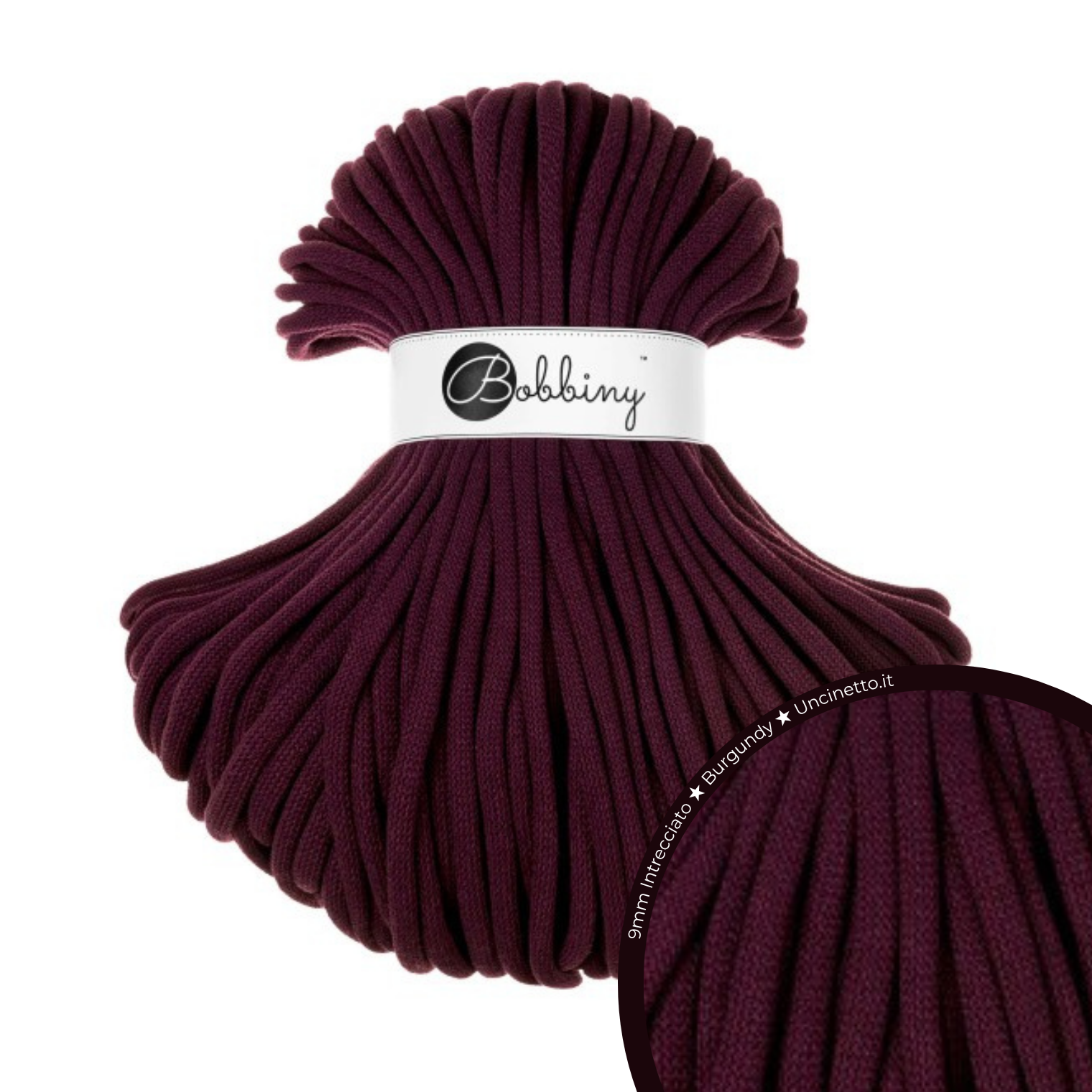 Bobbiny Intrecciato (Braided) 9mm JUMBO - 100m