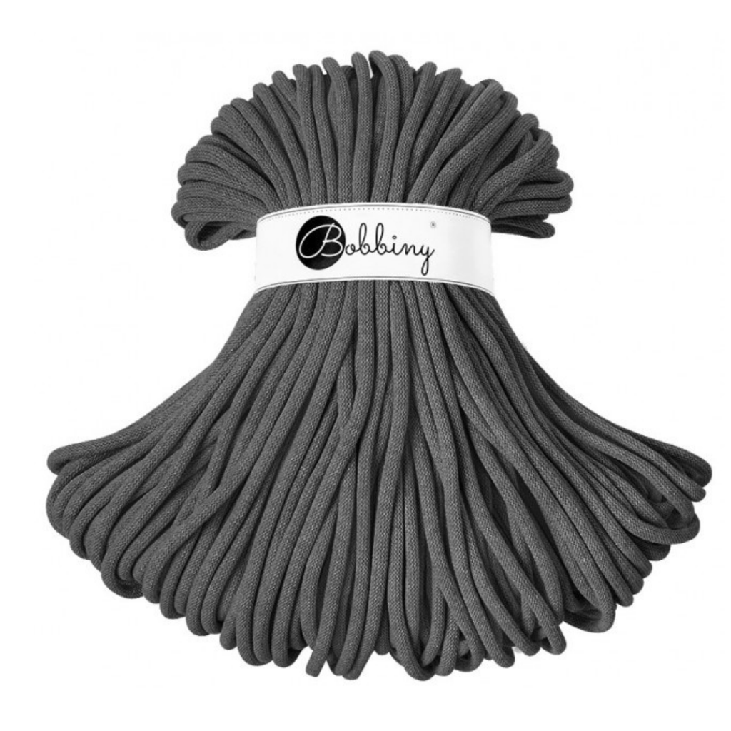 Bobbiny Intrecciato 9mm JUMBO - Charcoal (Grigio Antracite)