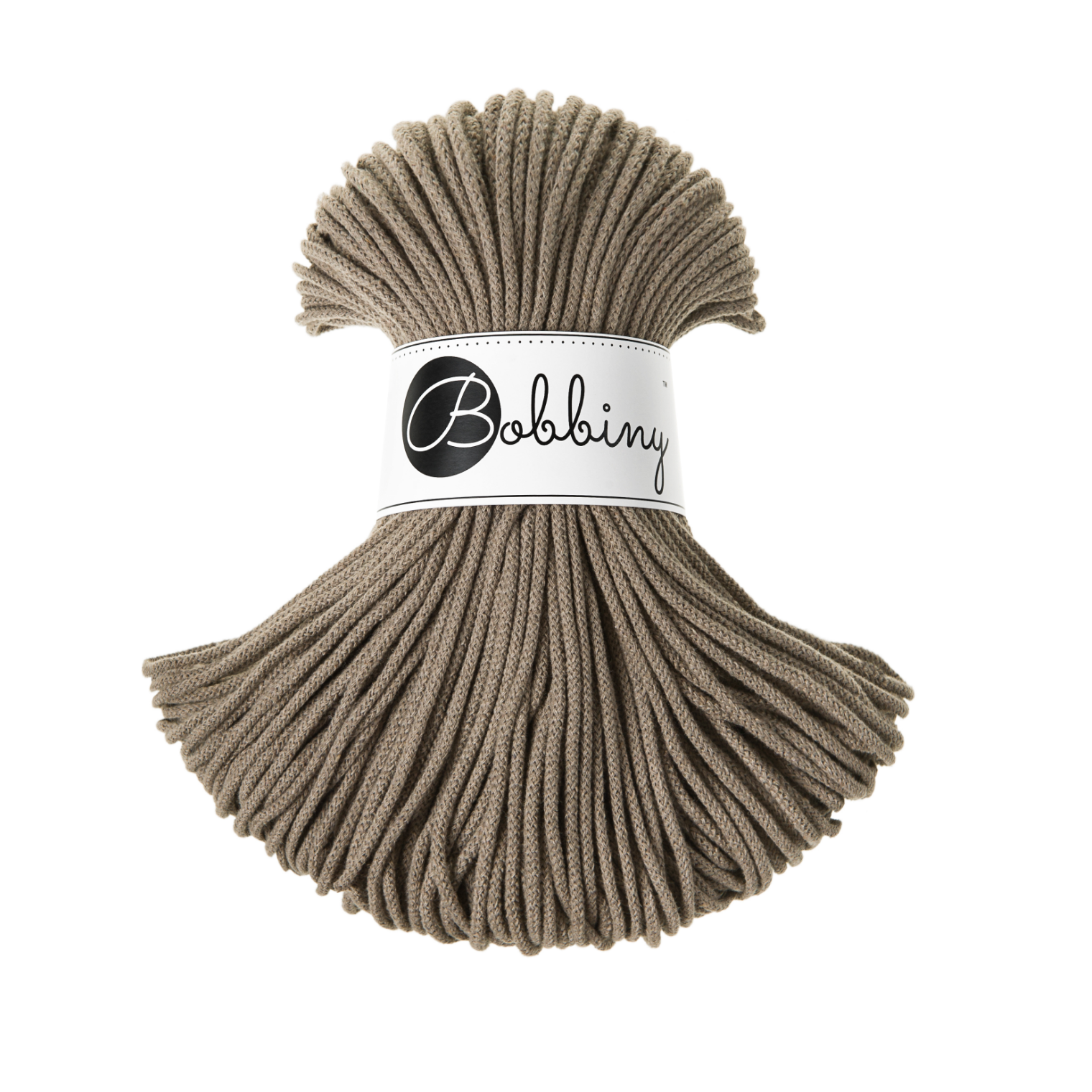 Bobbiny Intrecciato 3mm JUNIOR - Coffee (Caffè)