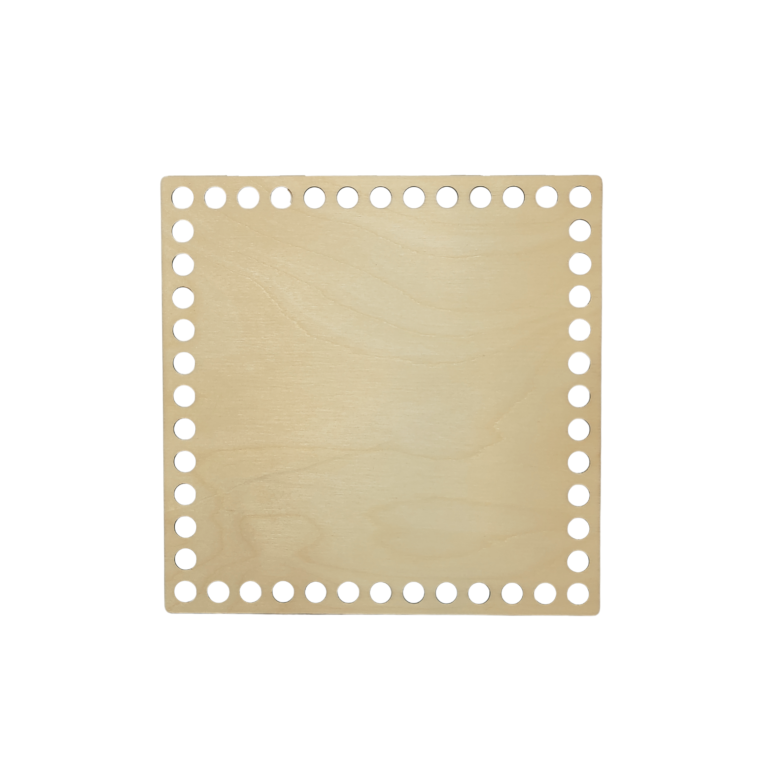 Fondo per cestino all'uncinetto in legno quadrato 20x20 cm per cestini grandi handmade