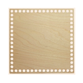 Fondo per cestino all'uncinetto in legno quadrato 25x25 cm per cestini grandi handmade