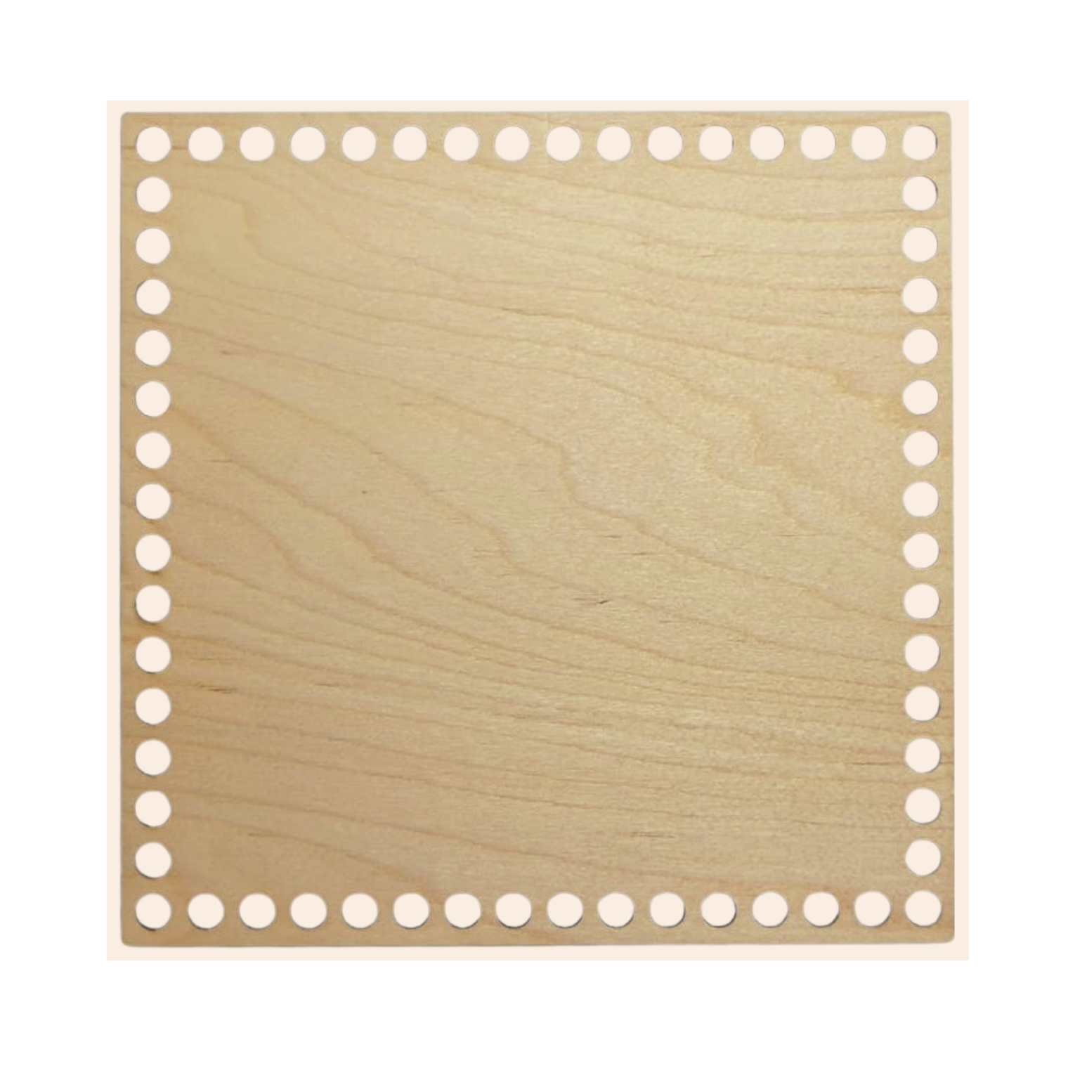 Fondo per cestino all'uncinetto in legno quadrato 25x25 cm per cestini grandi handmade