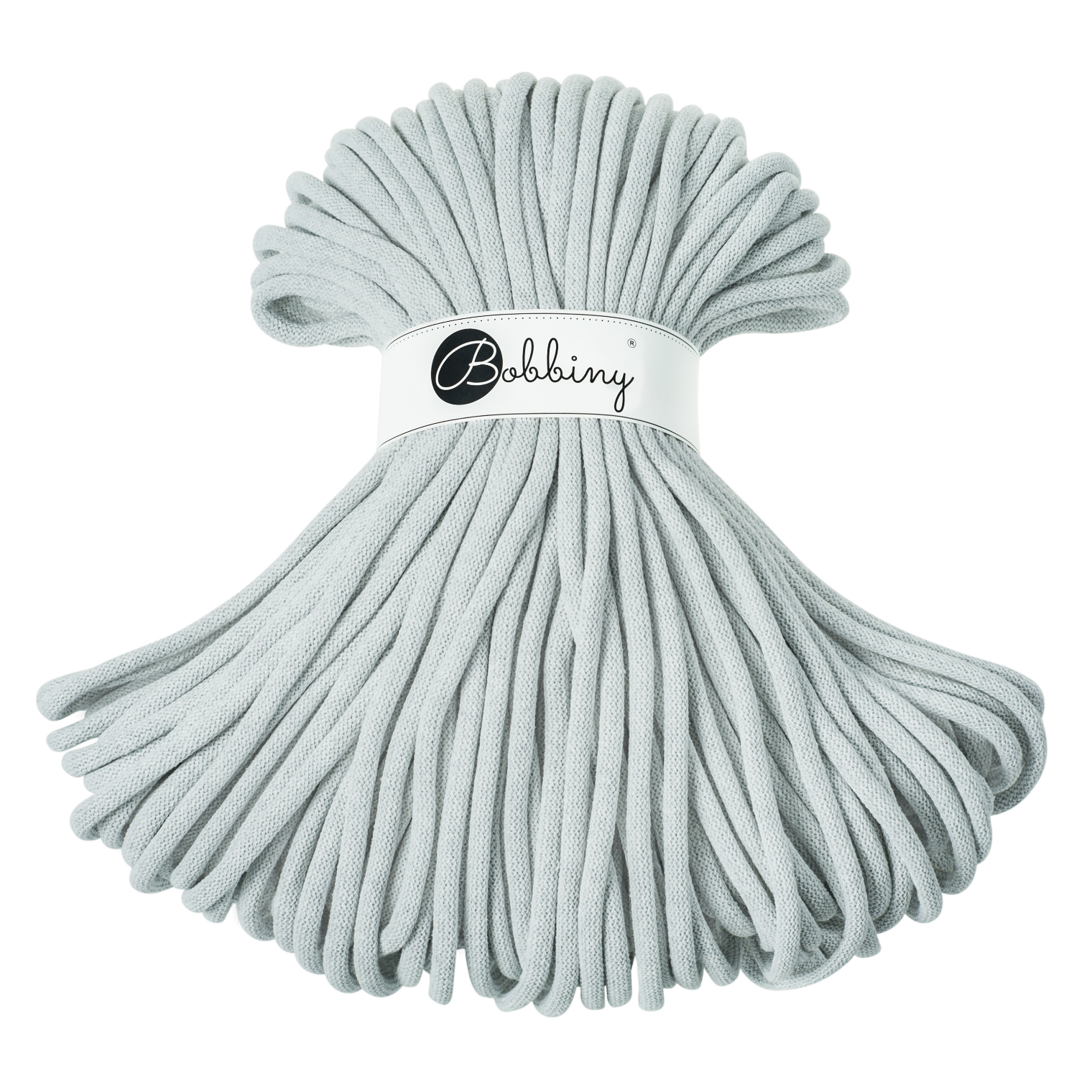 Bobbiny Intrecciato 9mm JUMBO - Light Grey (Grigio Chiaro)