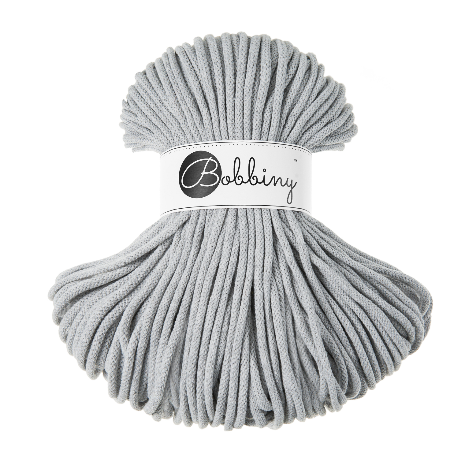 Bobbiny Intrecciato 5mm PREMIUM - Light Grey (Grigio Chiaro)