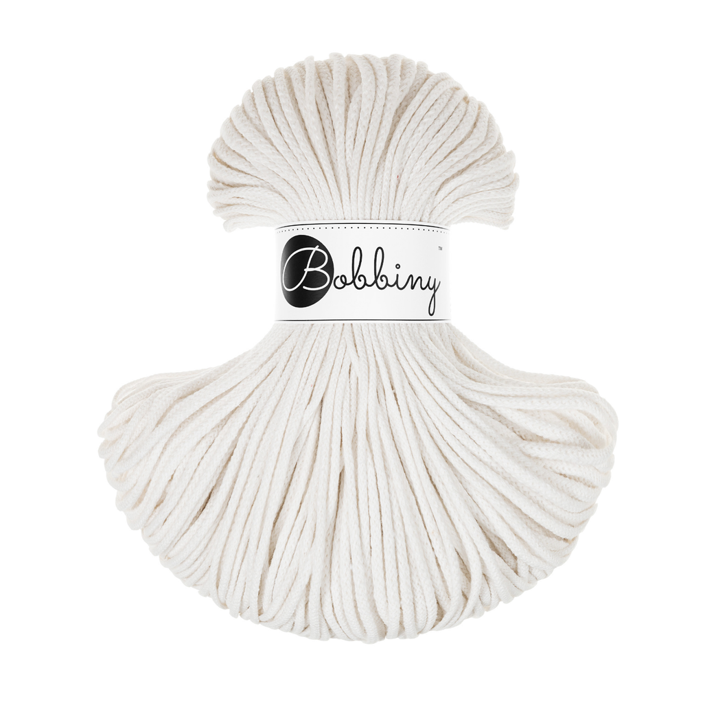 Bobbiny Intrecciato 3mm JUNIOR - Off White (Bianco Sporco)