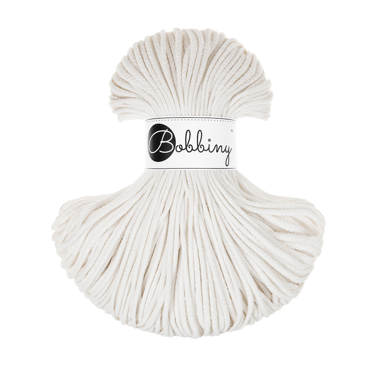 Bobbiny Intrecciato 3mm JUNIOR - Off White (Bianco Sporco)