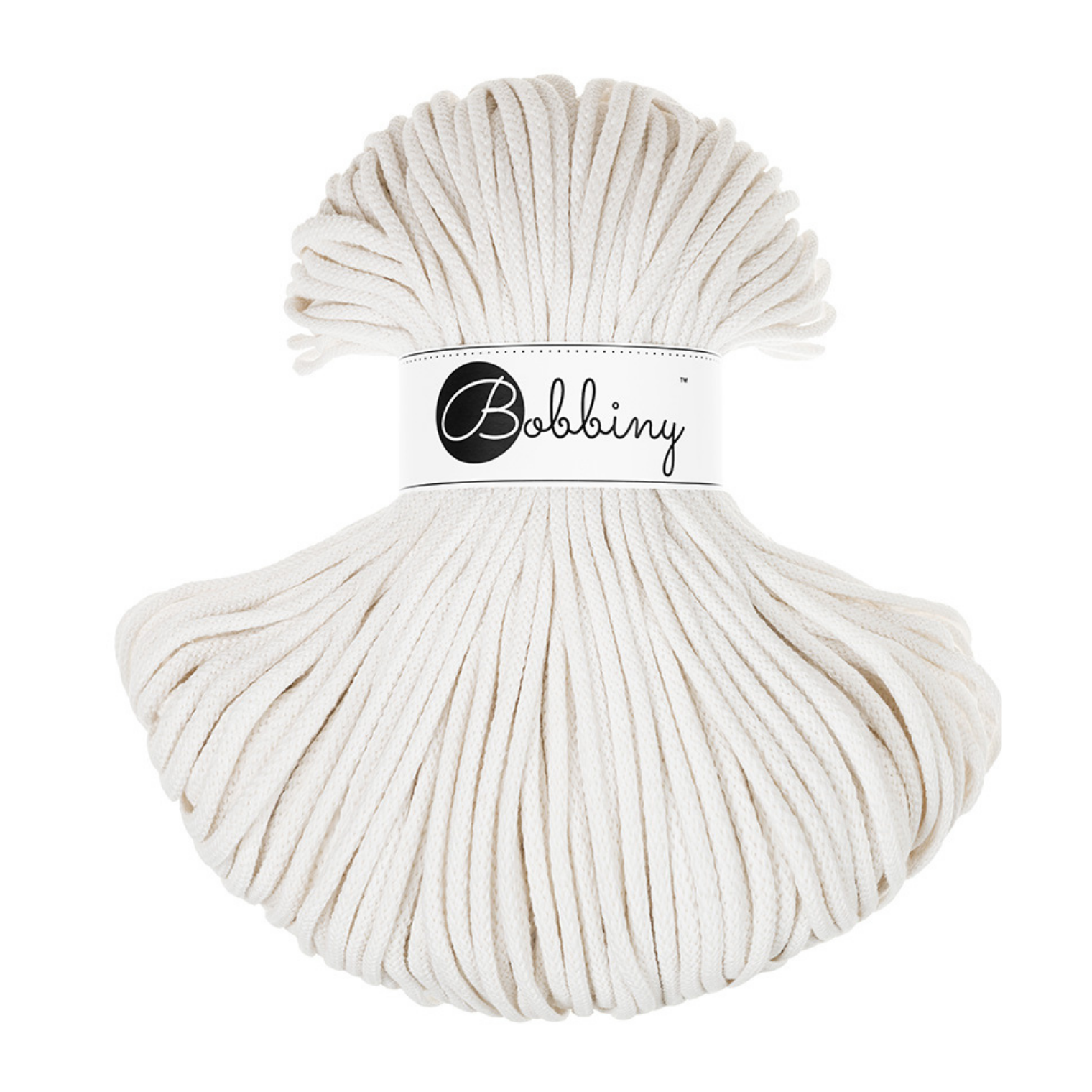 Bobbiny Intrecciato 5mm PREMIUM - Off White (Bianco Sporco)