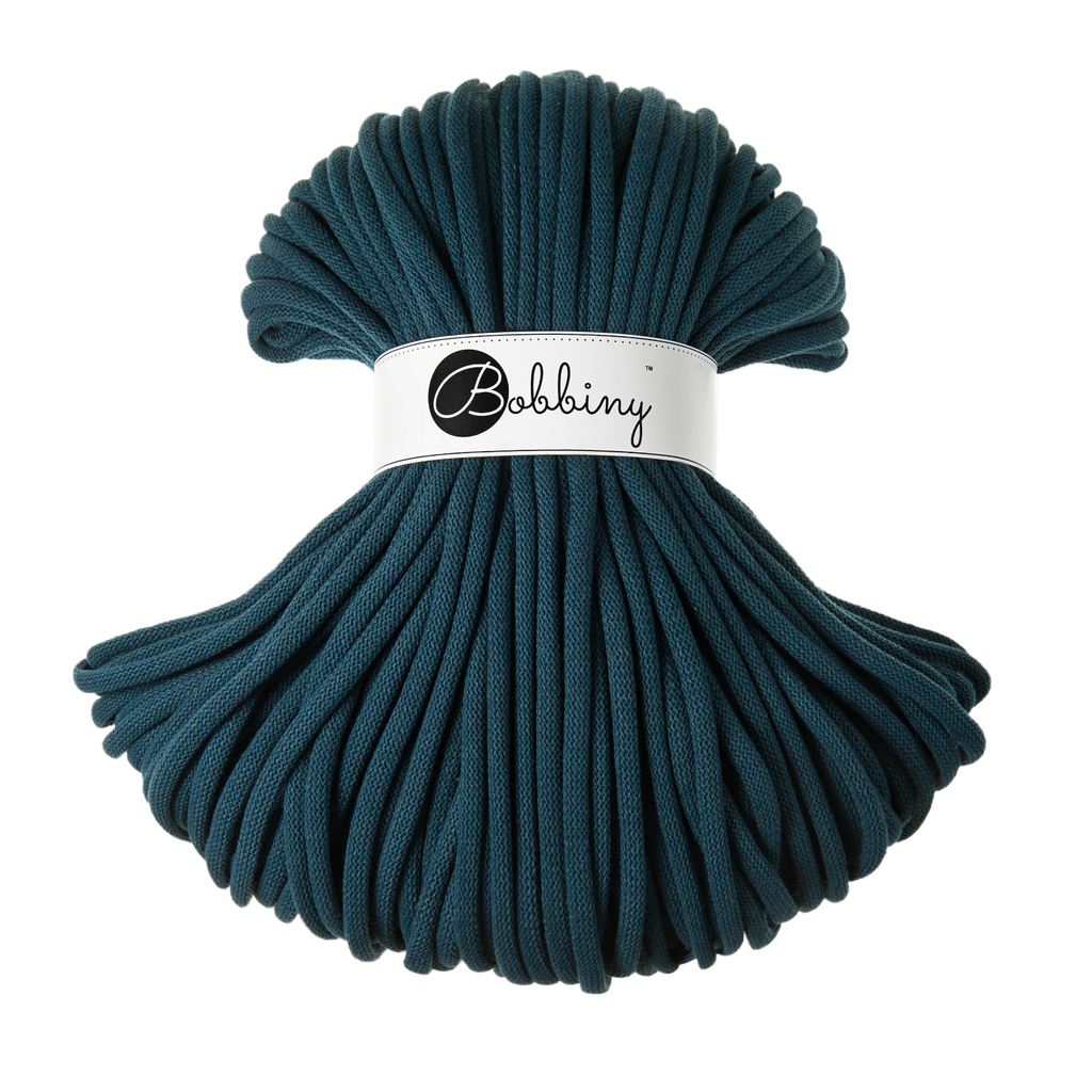 Bobbiny Intrecciato 9mm JUMBO - Peacock Blue (Blu Pavone)