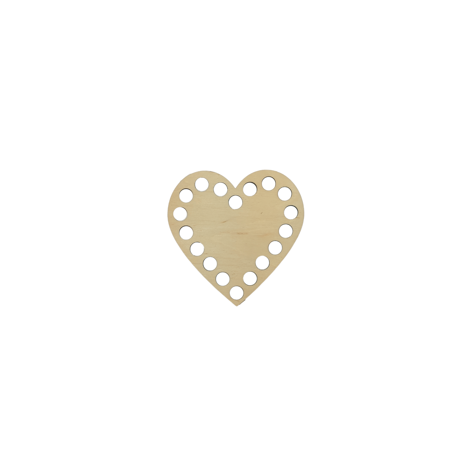 Fondo per cestino all'uncinetto in legno cuore Ø 10 cm per mini cestini handmade