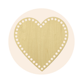 Fondo per cestino all'uncinetto in legno cuore Ø 25 cm per cestini grandi handmade