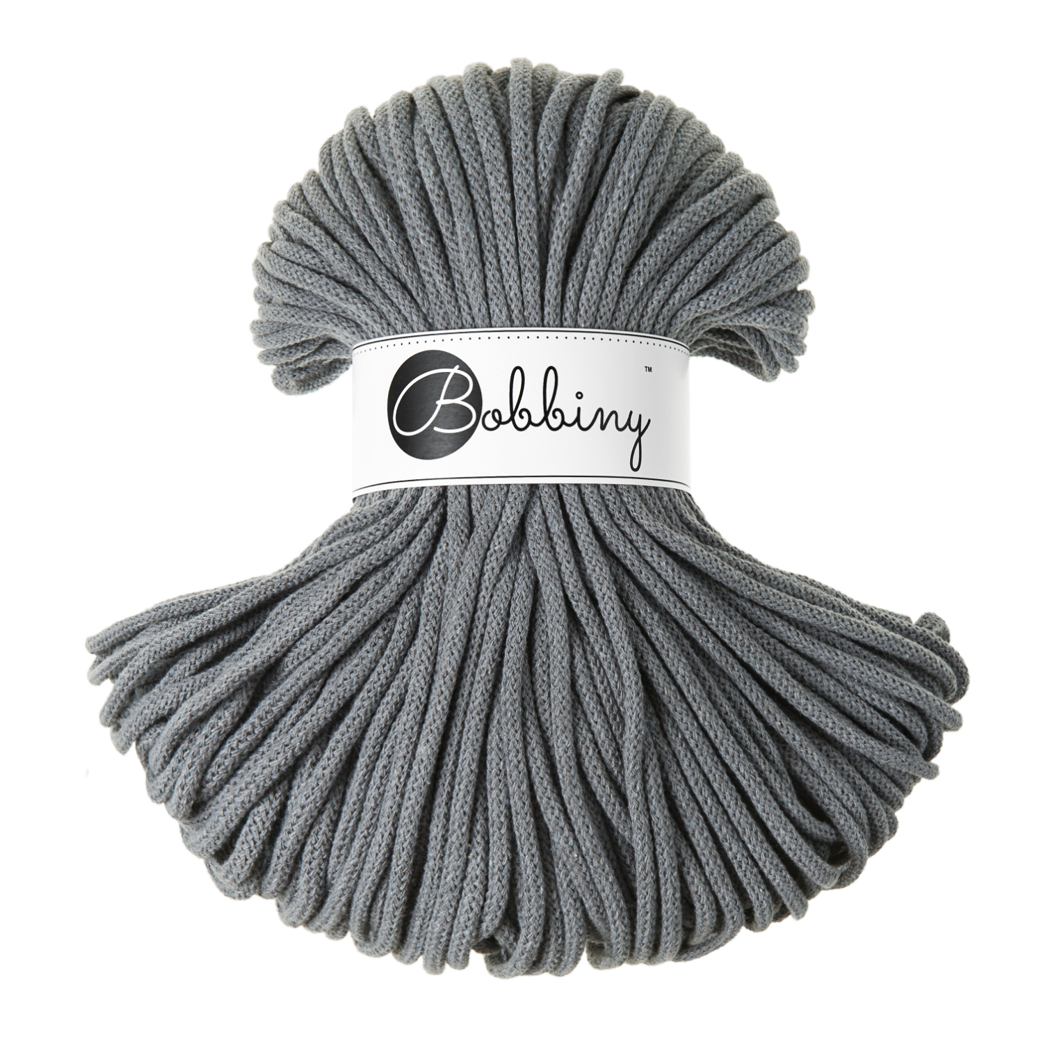 Bobbiny Intrecciato 5mm PREMIUM - Steel (Acciaio)