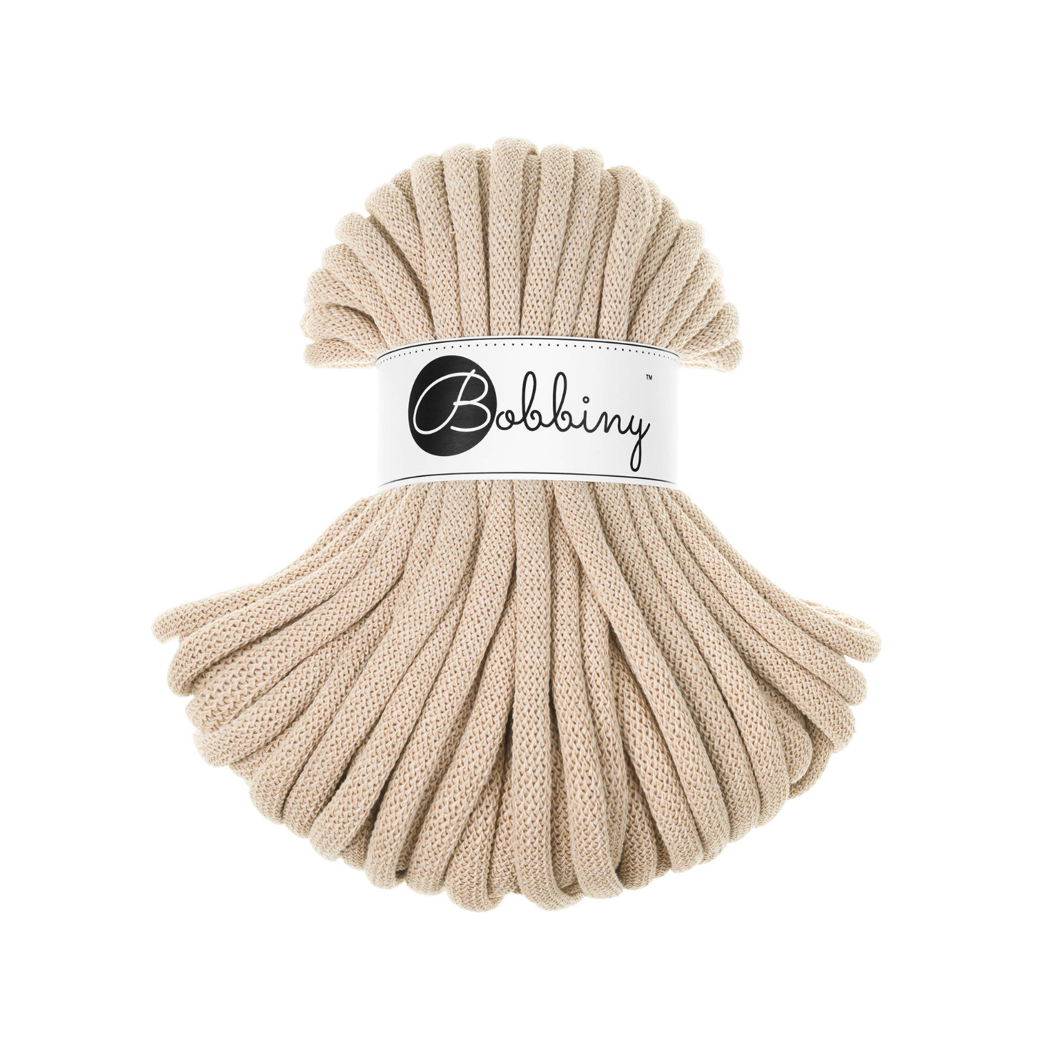 30 Metri - Bobbiny Intrecciato 9mm JUMBO - Warm Beige (Beige Caldo)