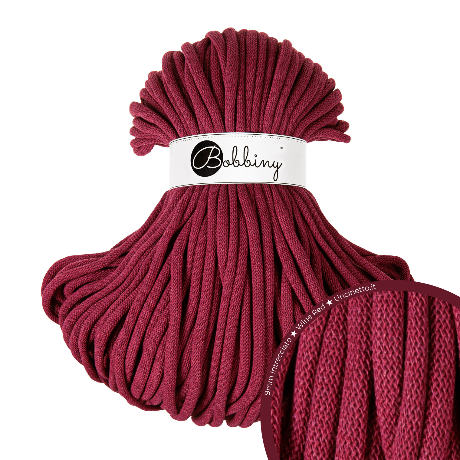 Bobbiny Intrecciato (Braided) 9mm JUMBO - 100m