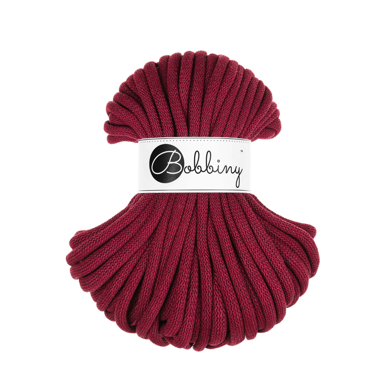 30 Metri - Bobbiny Intrecciato 9mm JUMBO - Wine Red (Rosso Vino)